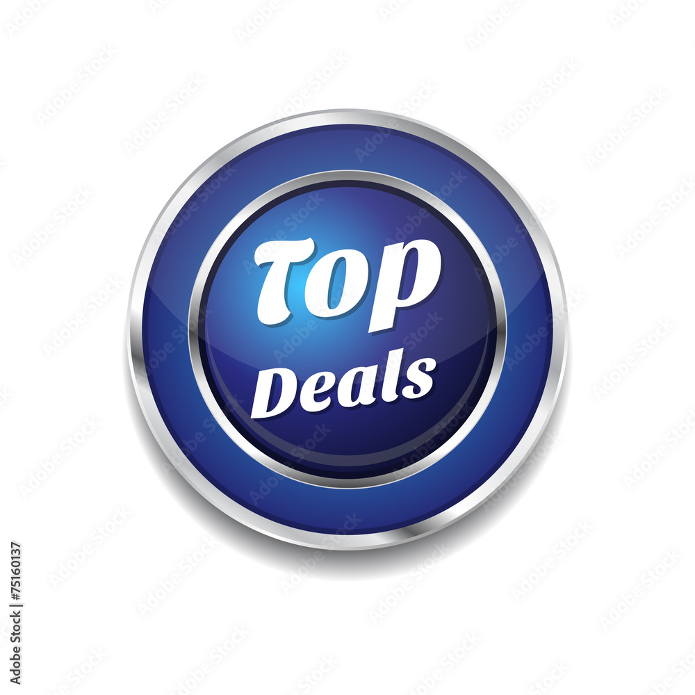 Top Deals Blue Vector Icon Button Top Deals Blue Vector Icon Button