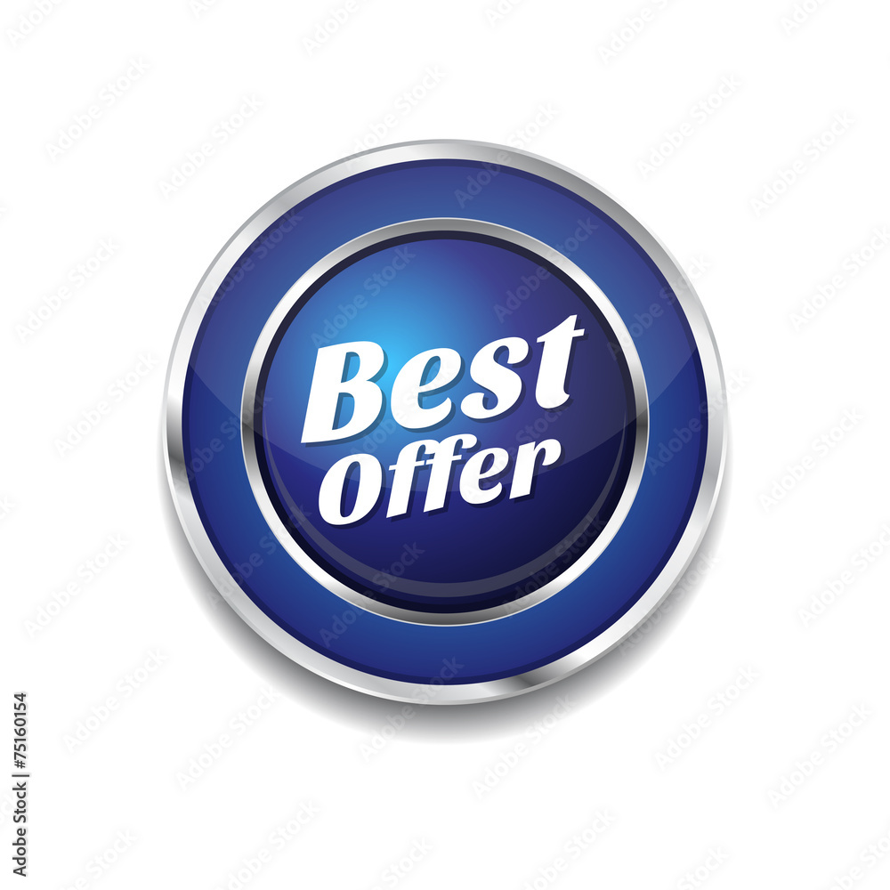 Best Offer Blue Vector Icon Button Best Offer Blue Vector Icon Button