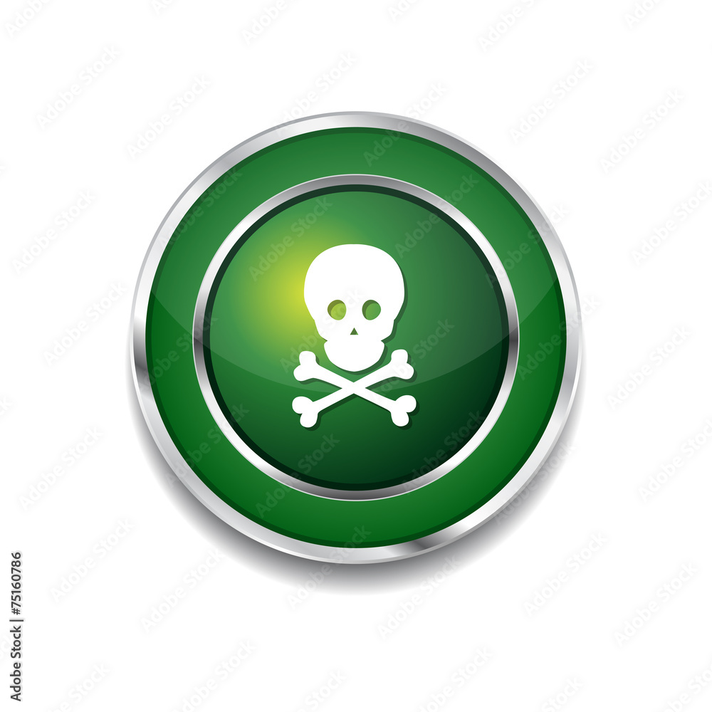 Danger Sign Green Vector Icon Button Danger Sign Green Vector Icon Button