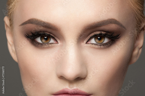 Closeup of eye makeup