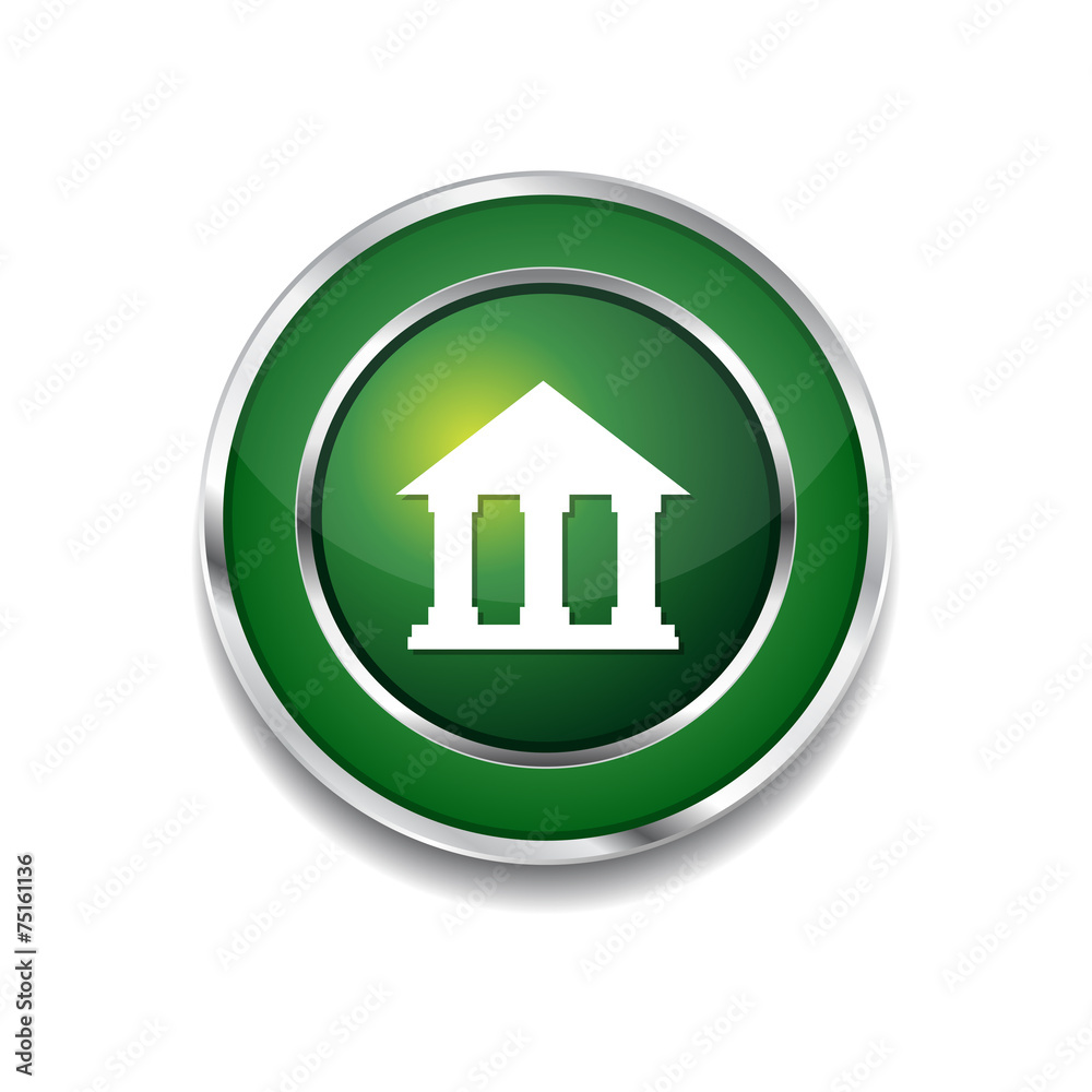 Building Green Vector Icon Button Building Green Vector Icon Button