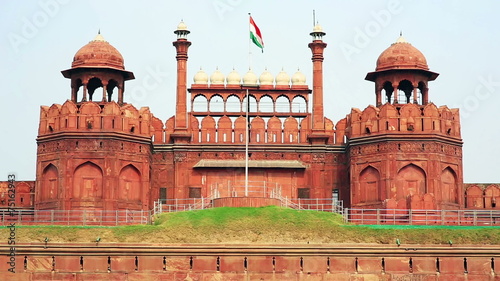 Majestic facade of Red Fort