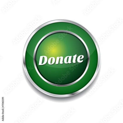 Donate Green Vector Icon Button