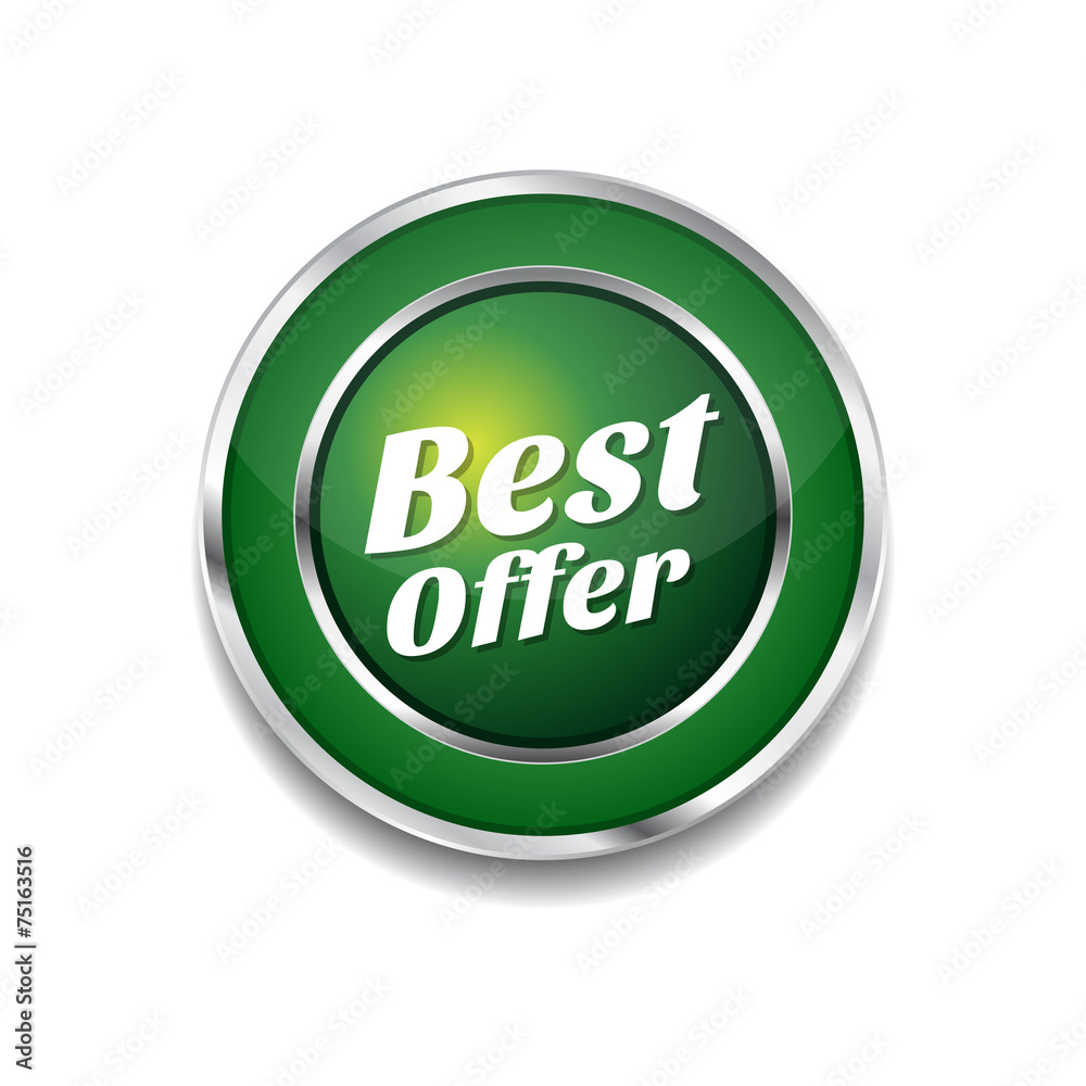 Best Offer Green Vector Icon Button Best Offer Green Vector Icon Button