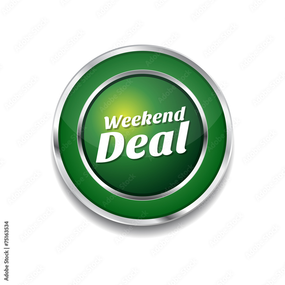 Weekend Deal Green Vector Icon Button Weekend Deal Green Vector Icon Button