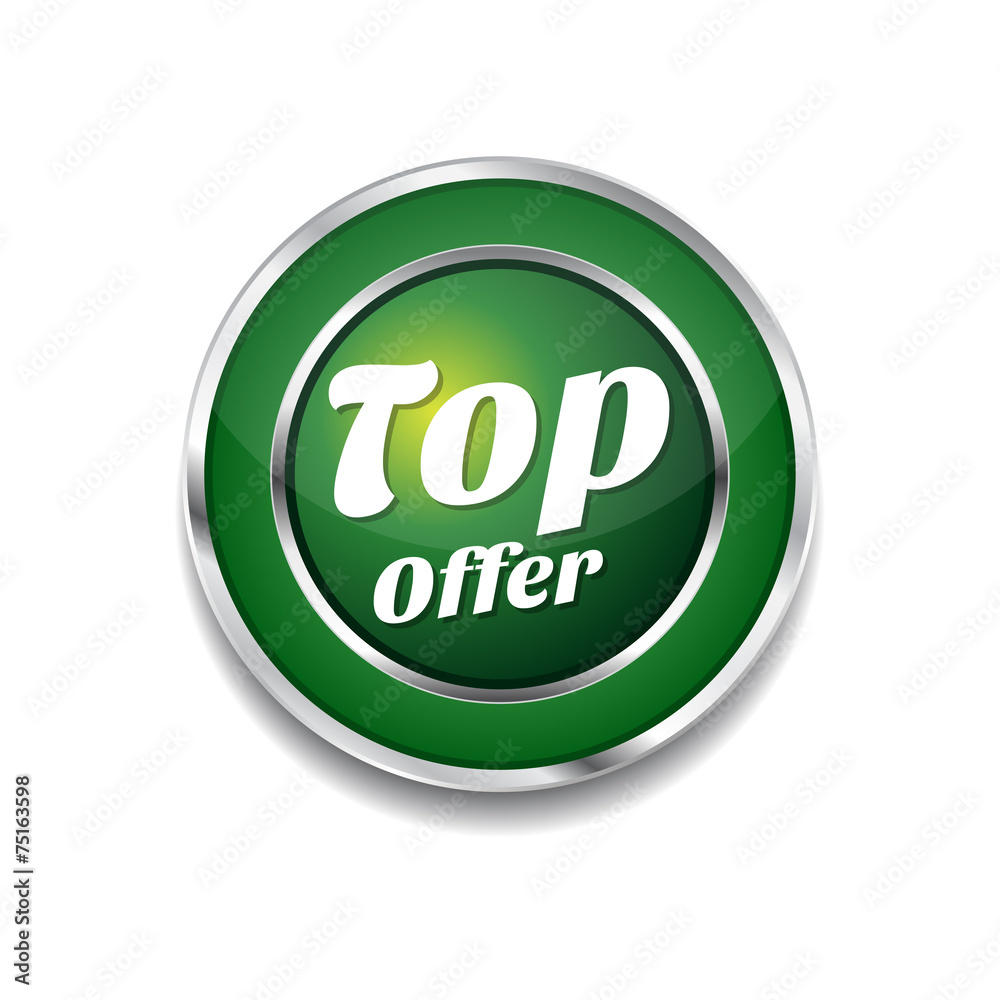 Top Offer Green Vector Icon Button Top Offer Green Vector Icon Button