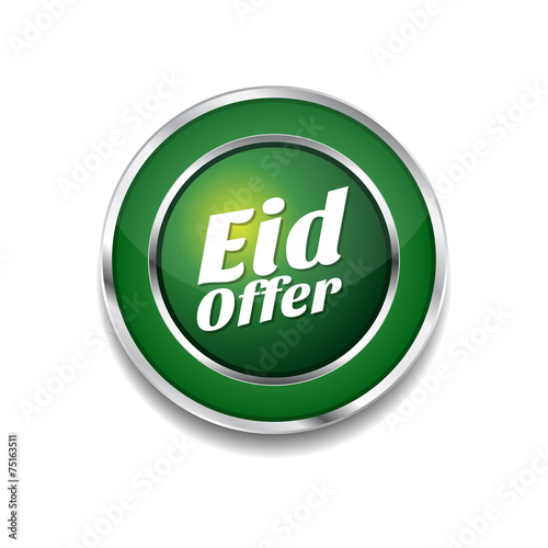 Eid Offer Green Vector Icon Button