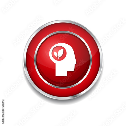 Think Red Vector Icon Button