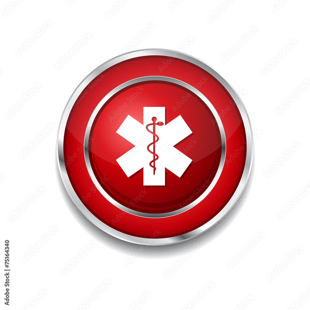 Health Emergency Red Vector Icon Design