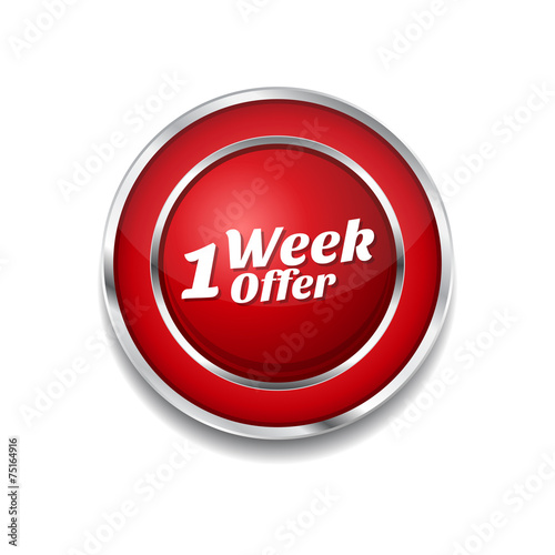 1 Week Offer Red Vector Icon Button Free Download 1 Week Offer Red Vector Icon Button - GFXLoad