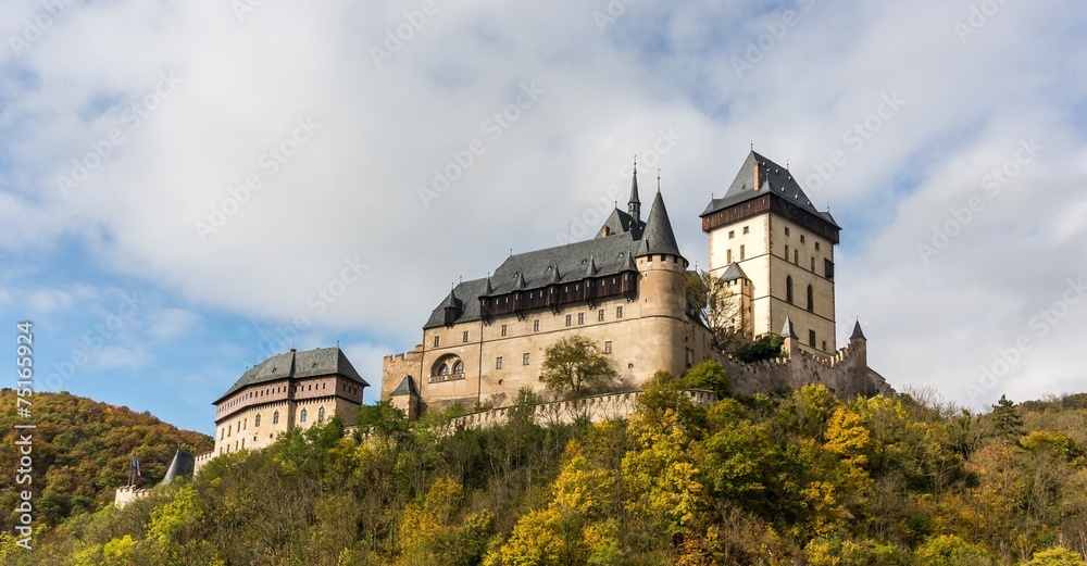 Karlstejn Castle in the autumn colors