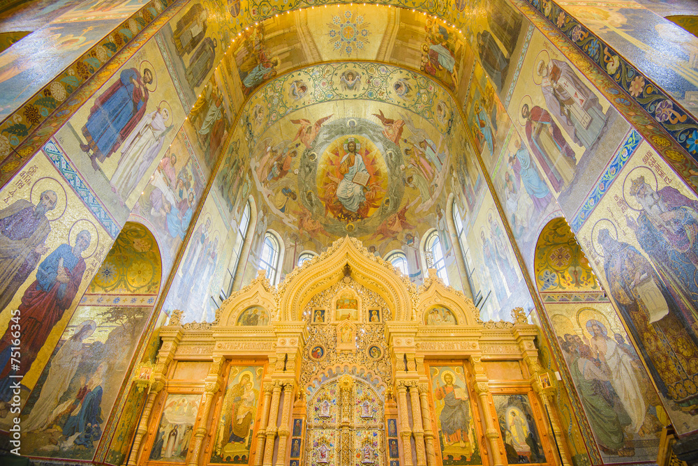 Altar of church of the Savior on Spilled Blood, St Petersburg