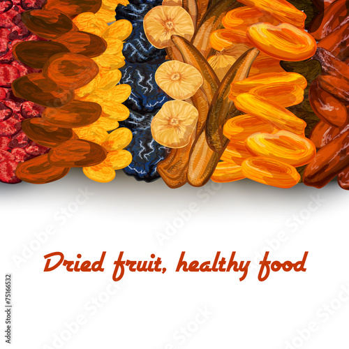 Dried fruit background print