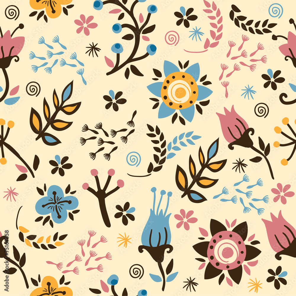 Floral seamless pattern.Gentle background. (vector)