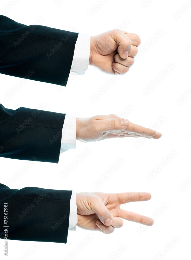 Caucasian male hand composition isolated Caucasian male hand composition isolated