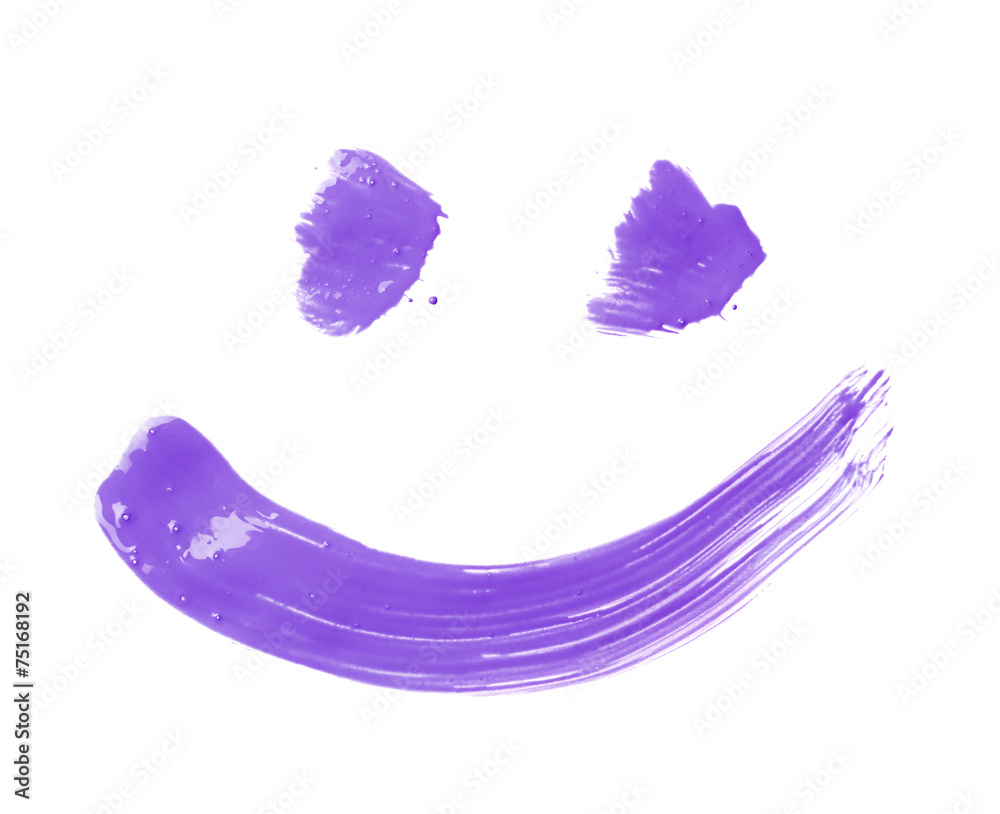 Smile drawn with a brush strokes