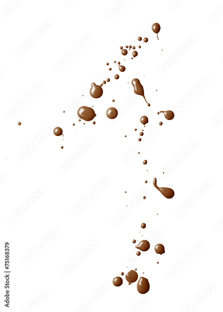 Obraz premium Digit made with multiple paint spills