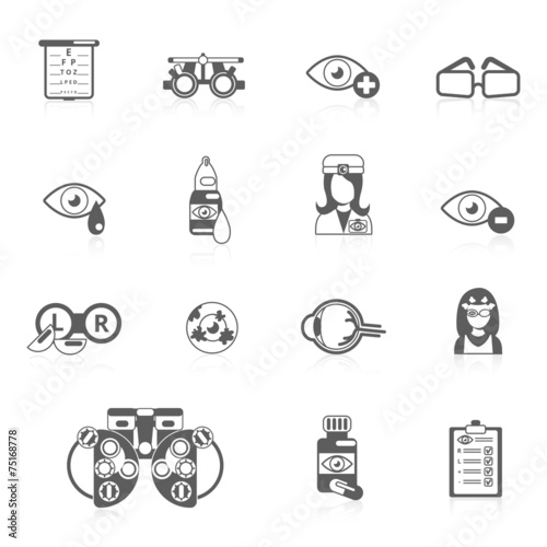 Oculist black icons