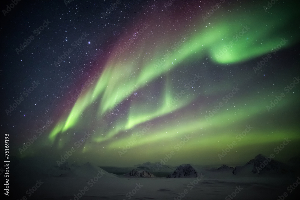 Northern Lights in the Arctic, Spitsbergen