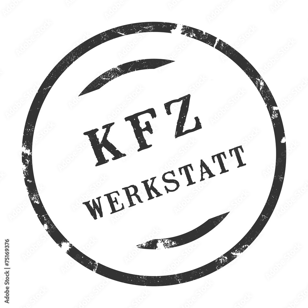 sk286 - KFZ-Stempel - Kfz Werkstatt kfz47 g2774 Stock-Illustration