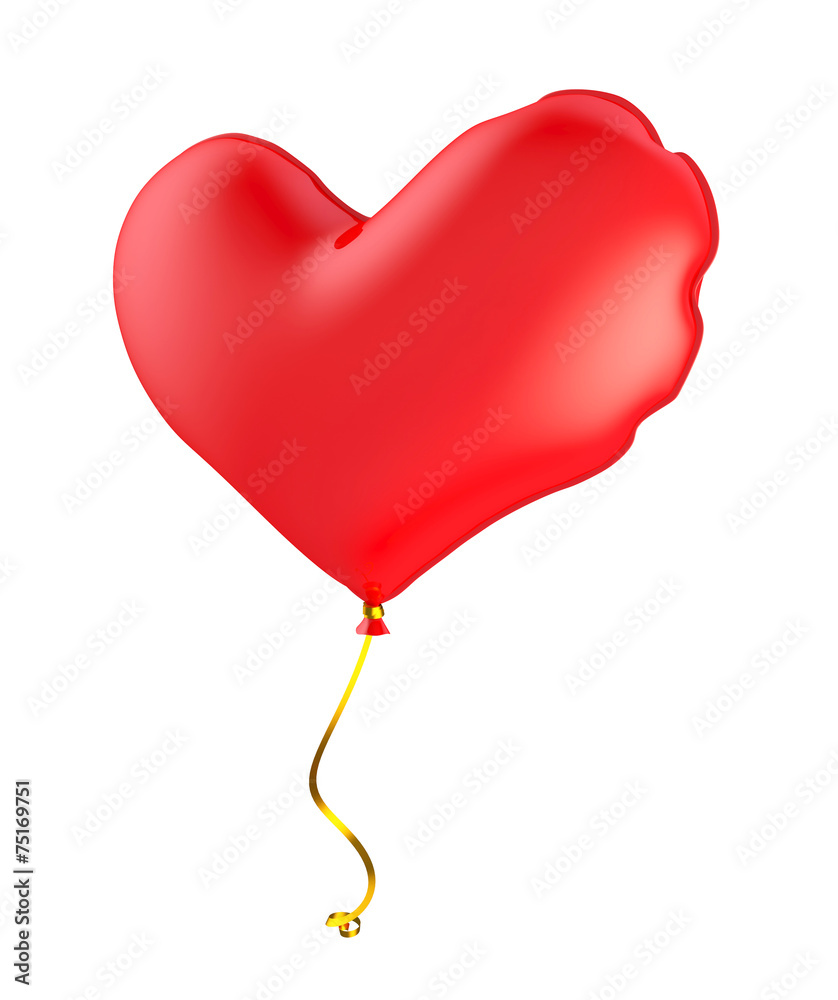 Naklejka Balloon in the shape of a heart.