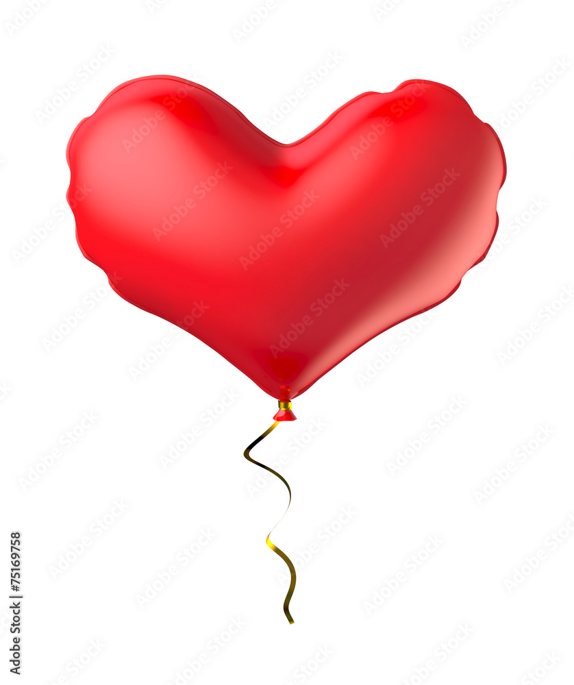 Naklejka Balloon in the shape of a heart.