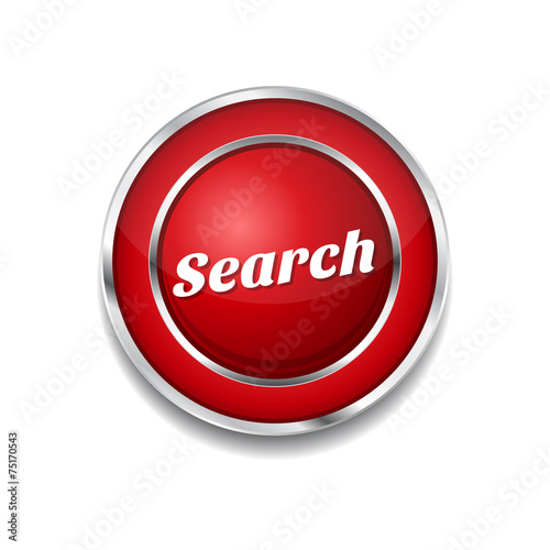 Free Download Search Red Vector Icon Button - GFXLoad