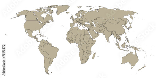 Carte du monde vectorielle © iMAGINE