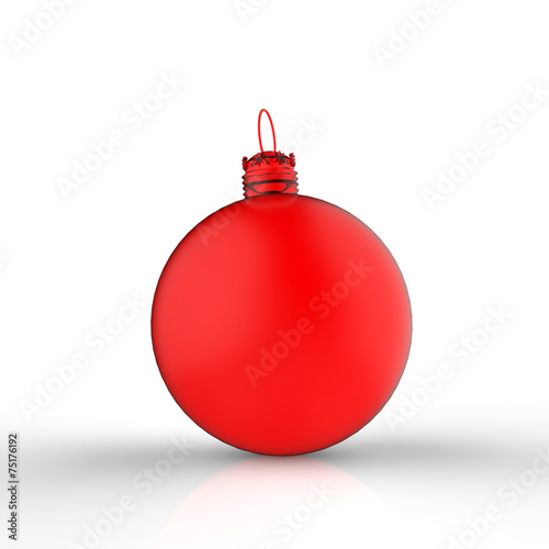 Christmas ball ornaments on white background