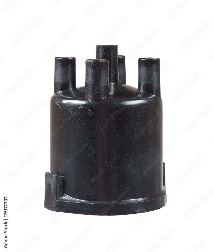 Ignition cover on a white background close up Ignition cover on a white background close up