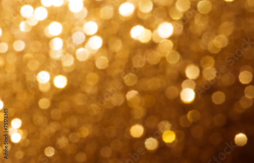 Christmas Background. Golden Holiday Abstract Glitter Defocused