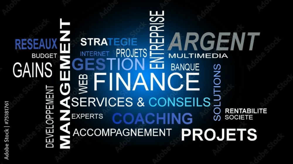 Nuage de mots sur la finance
