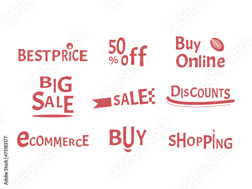 Buy and shopping design for web and banners