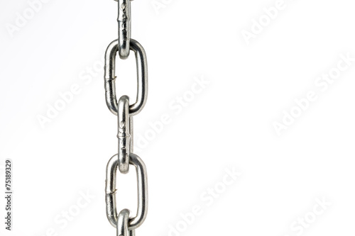 closeup  chain  on white background
