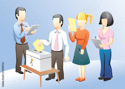 office people voting on elections