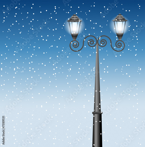 lanterns on a post on a background sky