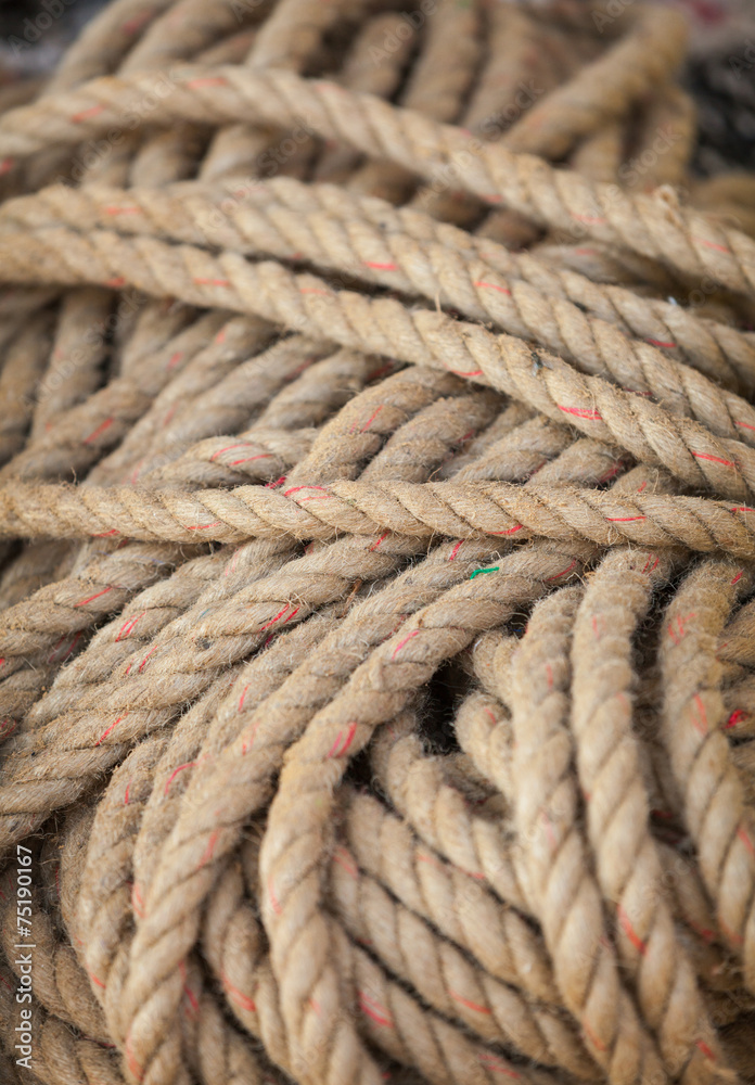 Rope made from natural fibers Rope made from natural fibers