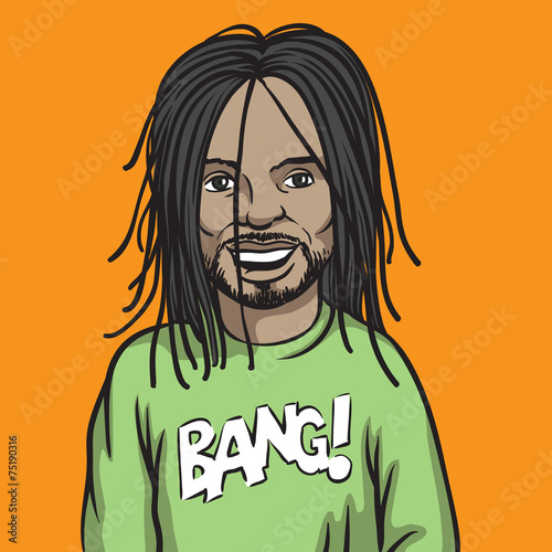 smiling black man with dreadlocks
