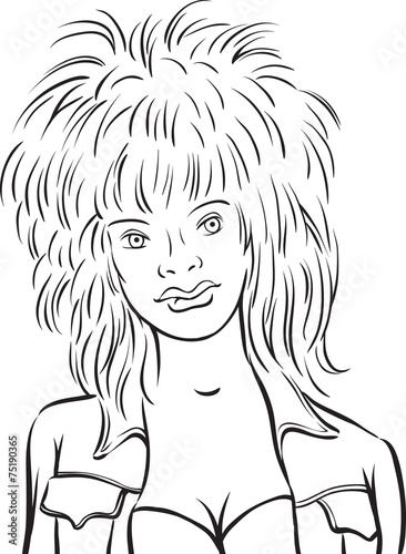 whiteboard drawing - woman