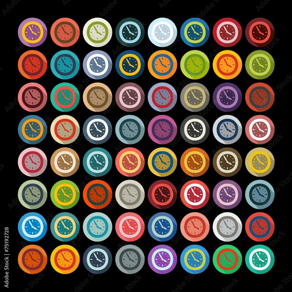 Flat design: clock Flat design: clock