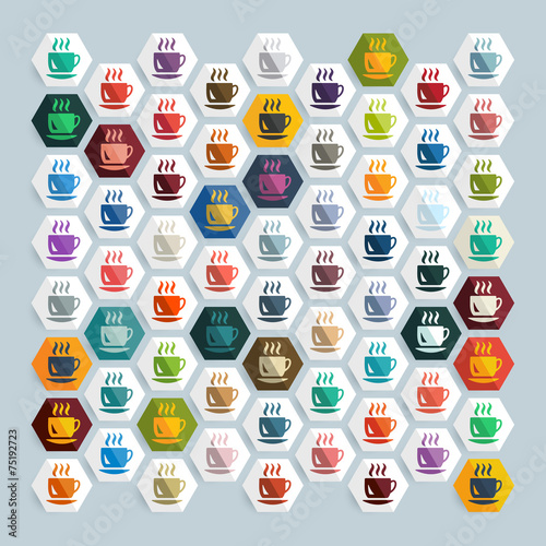 Flat design: coffee