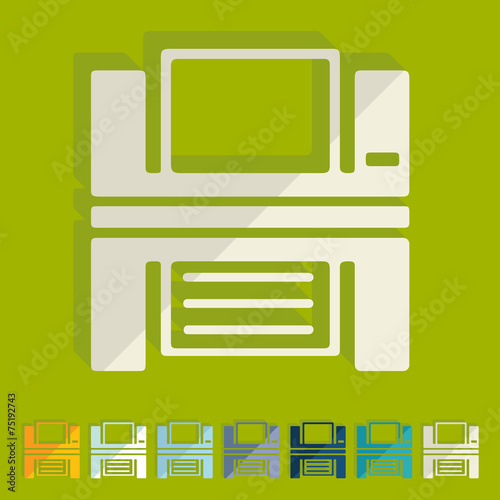 Flat design: printer
