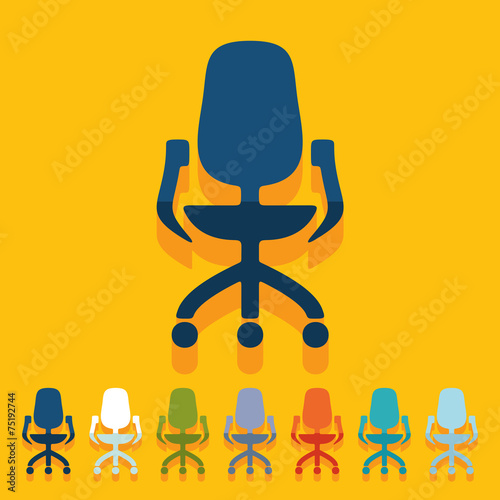 Flat design: office chair