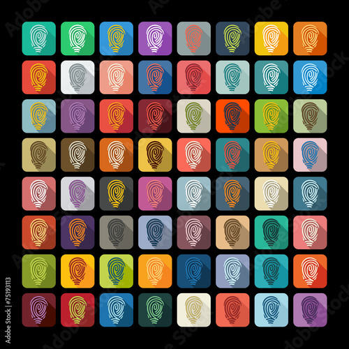 Flat design: fingerprint