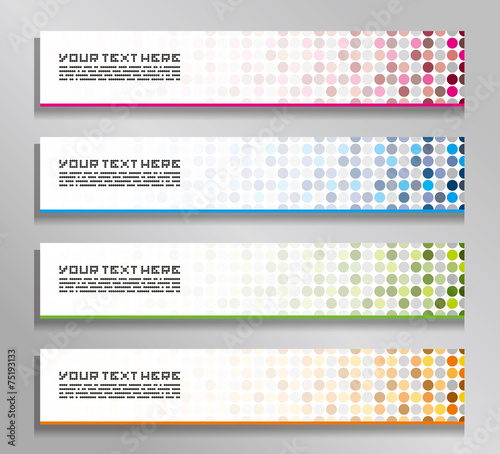 abstract colorful circle banners