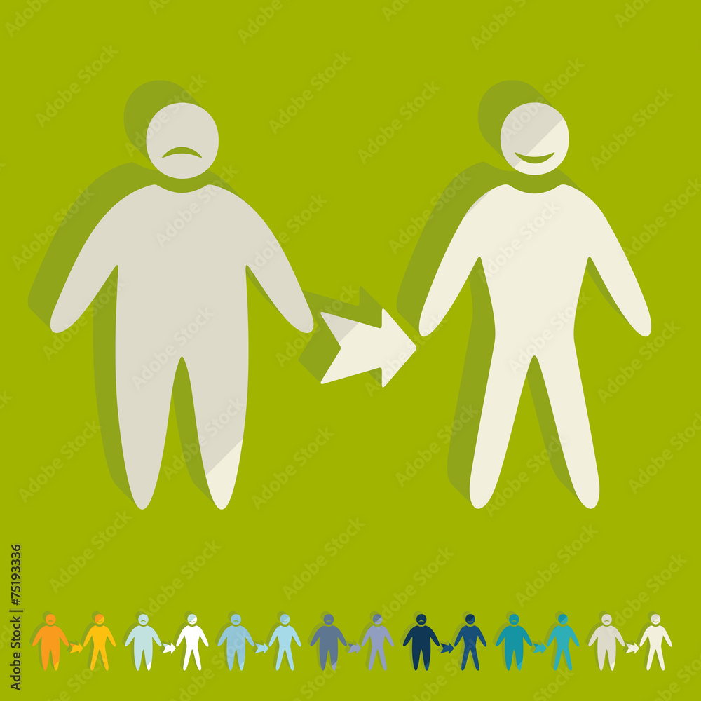 Obraz premium Flat design: weight loss