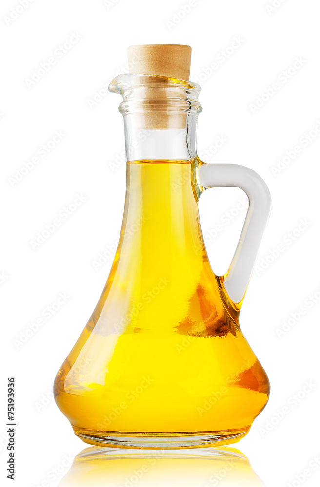 Bottle with fragrant yellow oil Bottle with fragrant yellow oil