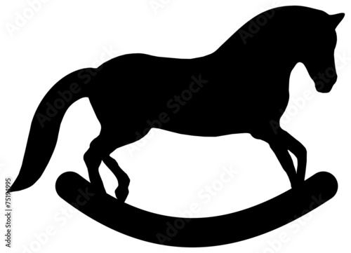 profile wooden horse