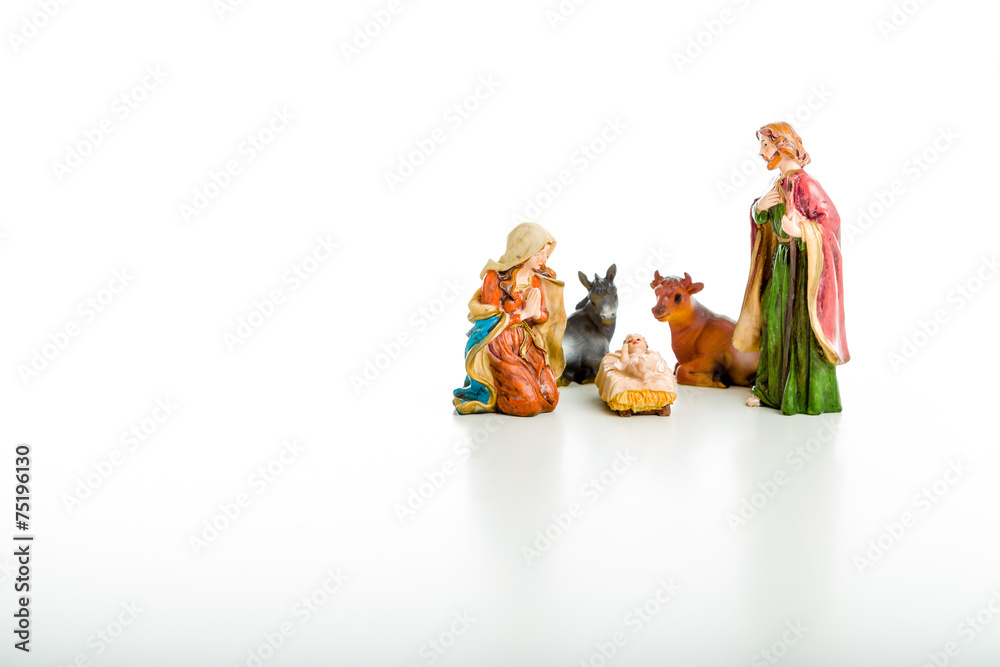 The Holy Family in a Christmas Crib The Holy Family in a Christmas Crib