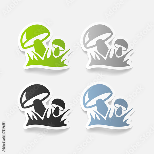 realistic design element: mushrooms